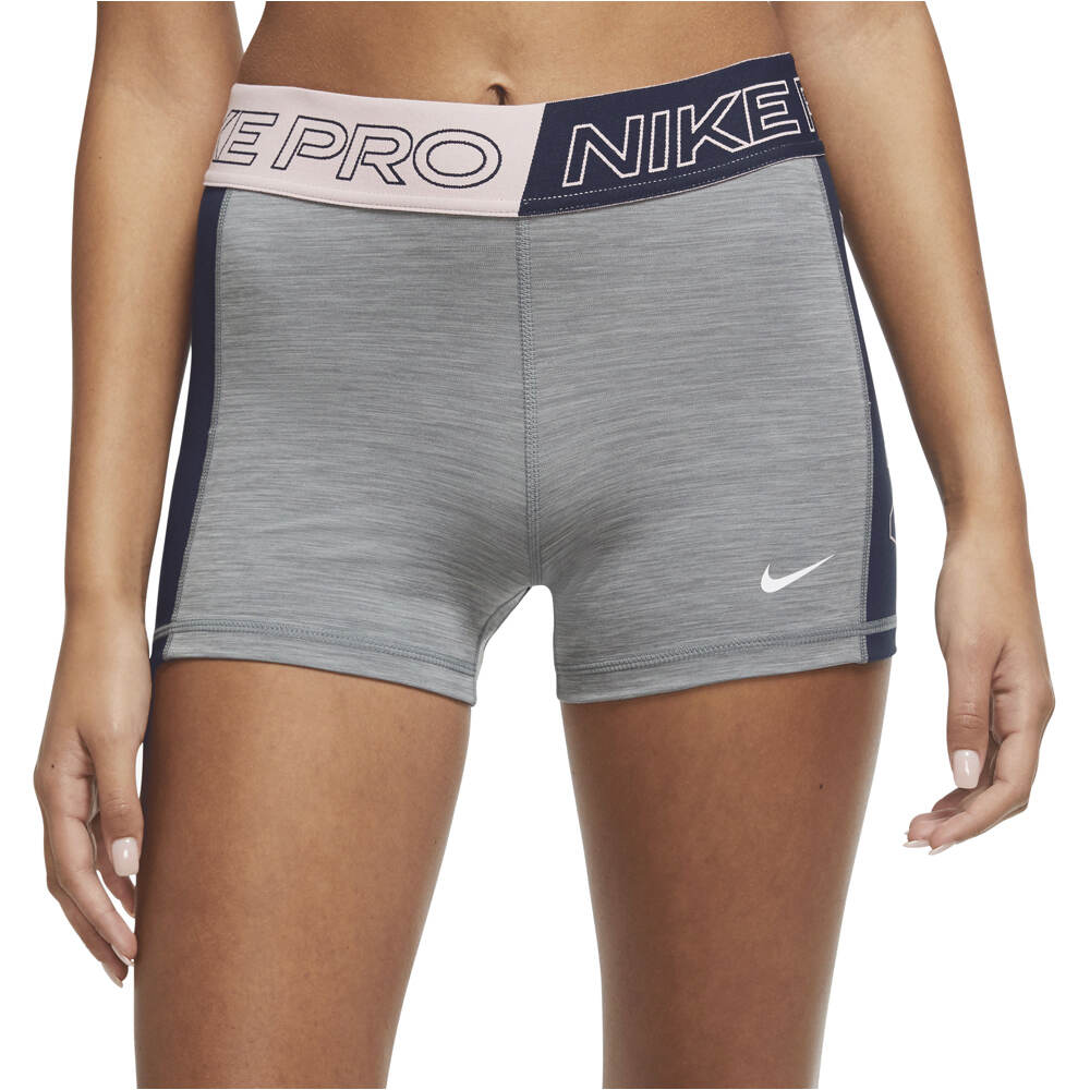 Nike pantalones y mallas cortas fitness mujer W NP 3IN SHORT GRX TT PP1 vista frontal