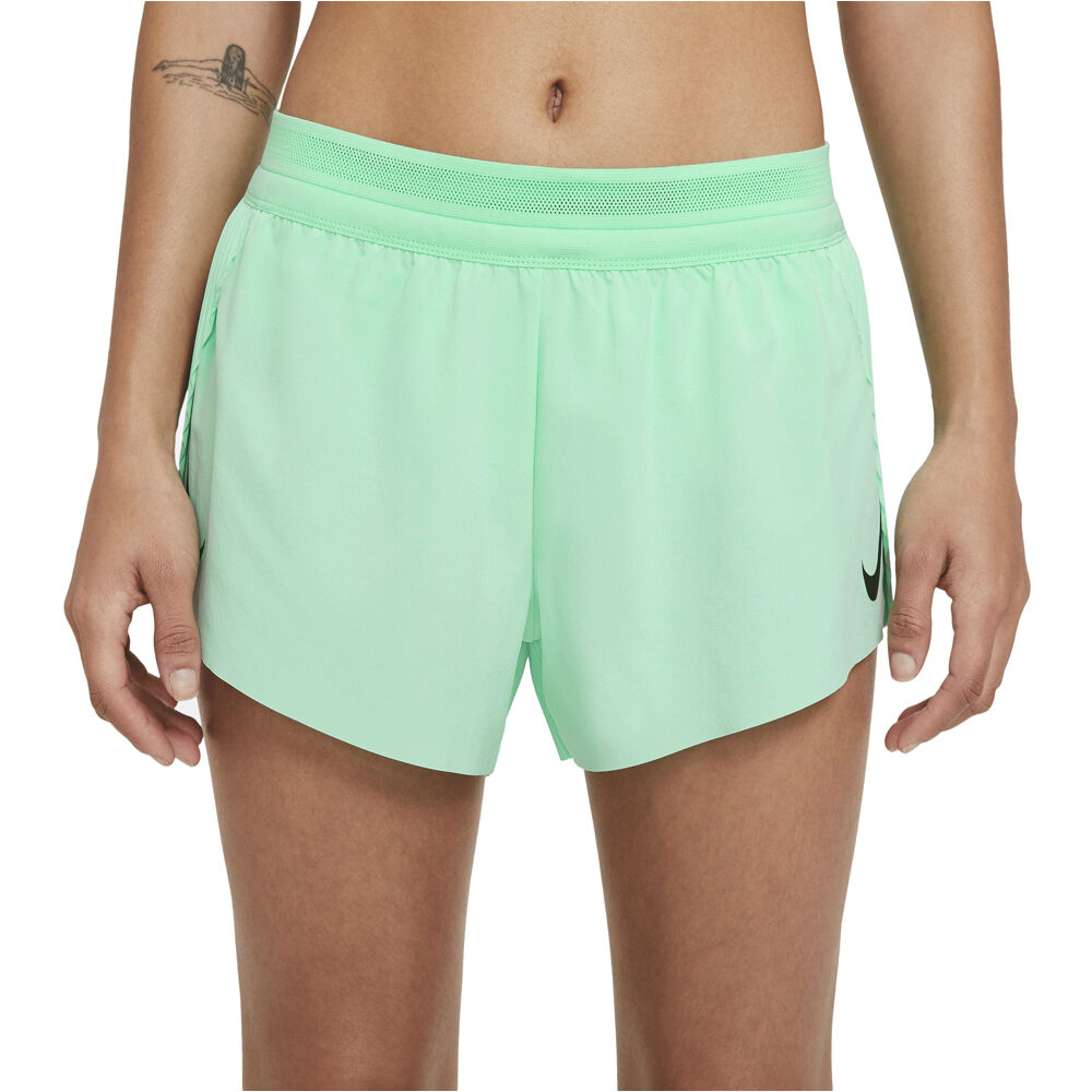 Nike pantalón running mujer W NK DF AROSWFT SHORT vista frontal