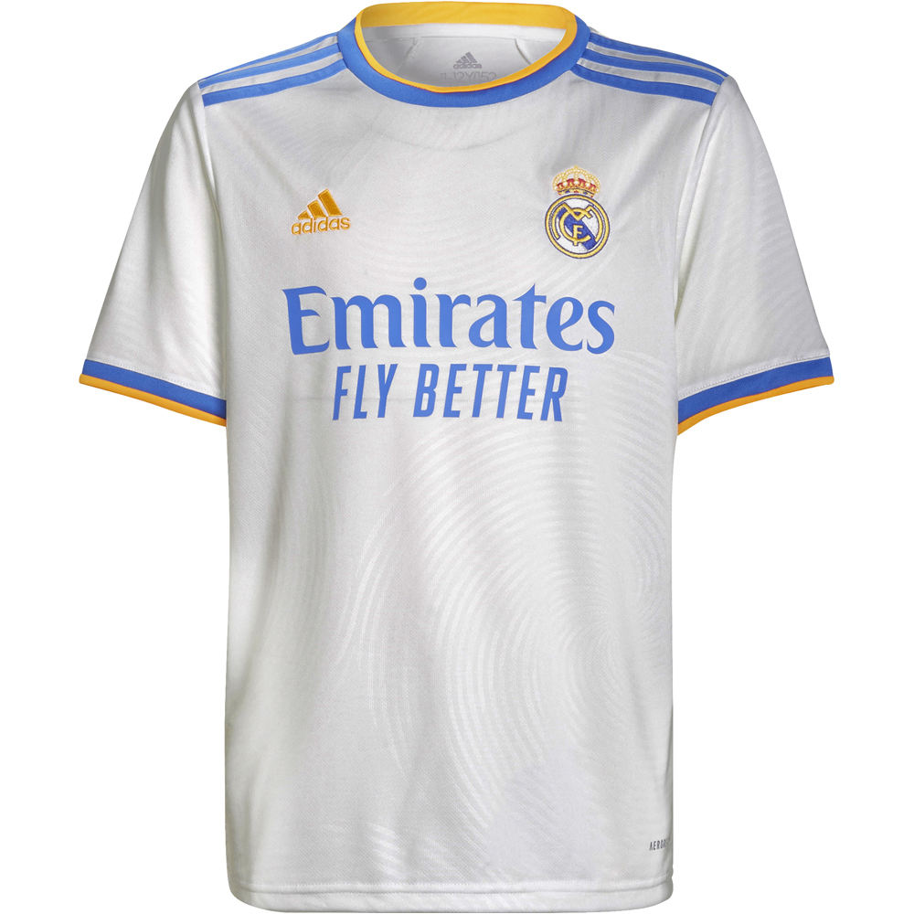 adidas camiseta de fútbol oficiales niño R.MADRID 22 H JSY Y vista frontal