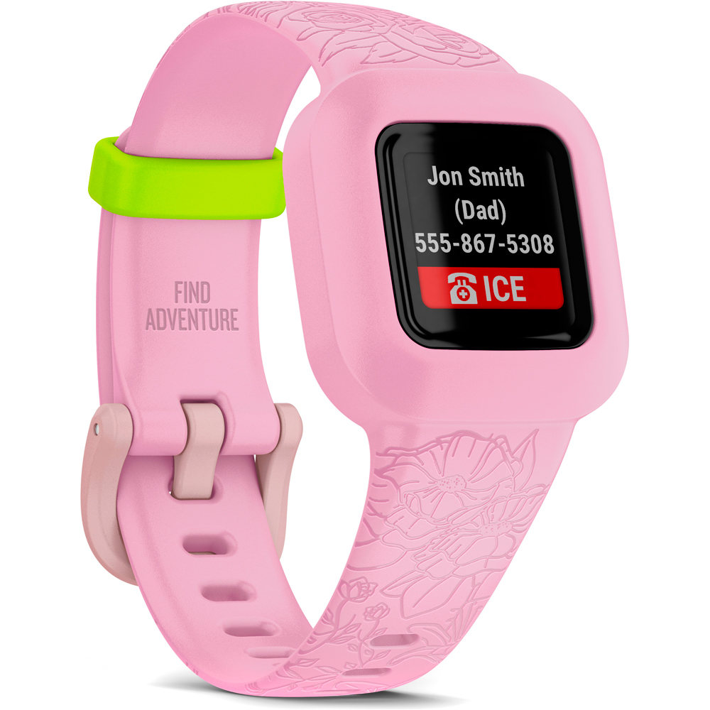 Garmin pulsera de actividad Vivofit jr3, Floral Rosa 01