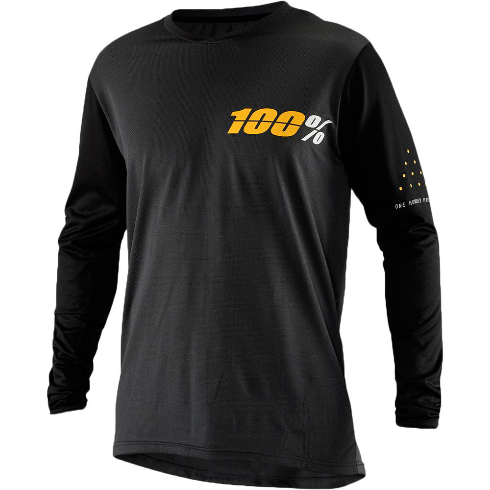 100% camiseta ciclismo hombre RIDECAMP Long Sleeve Jersey vista frontal