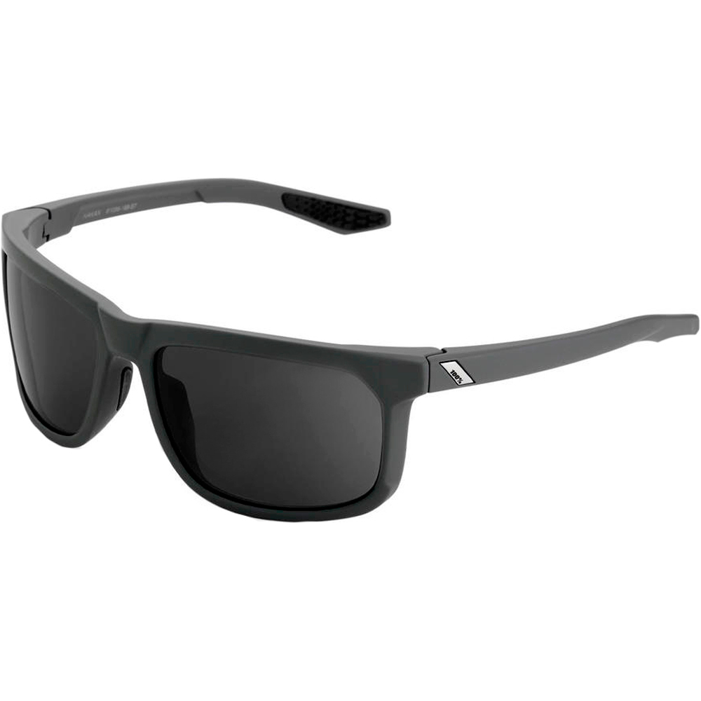 100% gafas ciclismo HAKAN - SOFT TACT COOL GREY - SMOKE LENS vista frontal