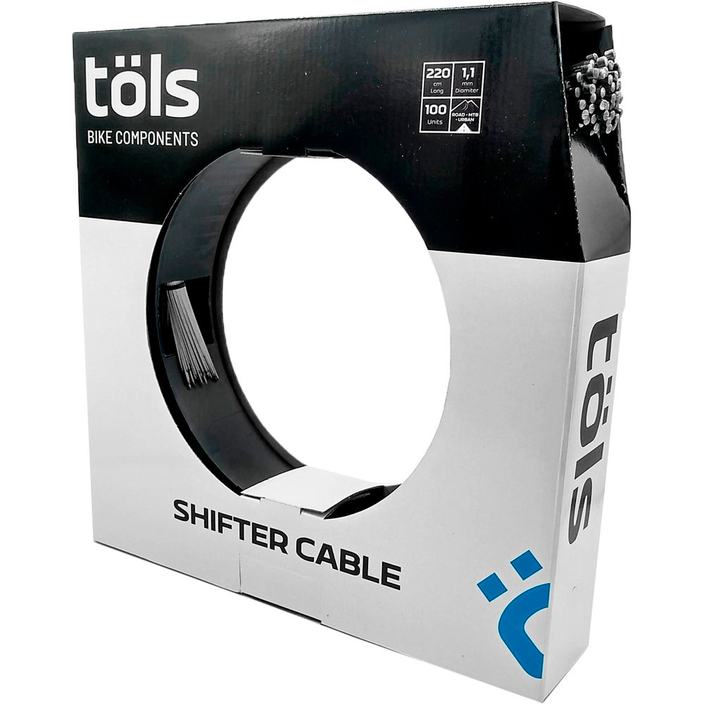 Tols cableado y tope funda ciclismo SHIFTER CABLE  1,1MM DM 2,2M LONG vista frontal