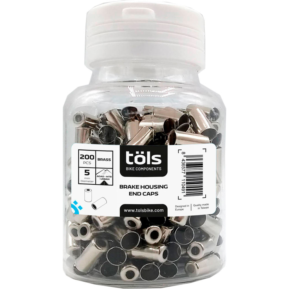 Tols cableado y tope funda ciclismo TOLS BRAKE HOUSING END CAPS (200PCS) vista frontal