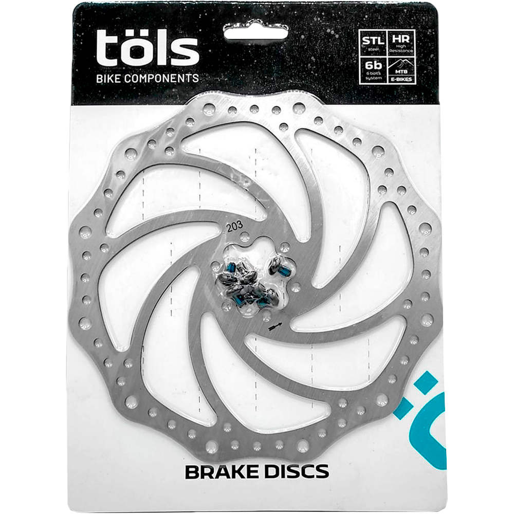 Tols frenos disco bicicleta TOLS MTB DISC WAVE 203MM vista frontal