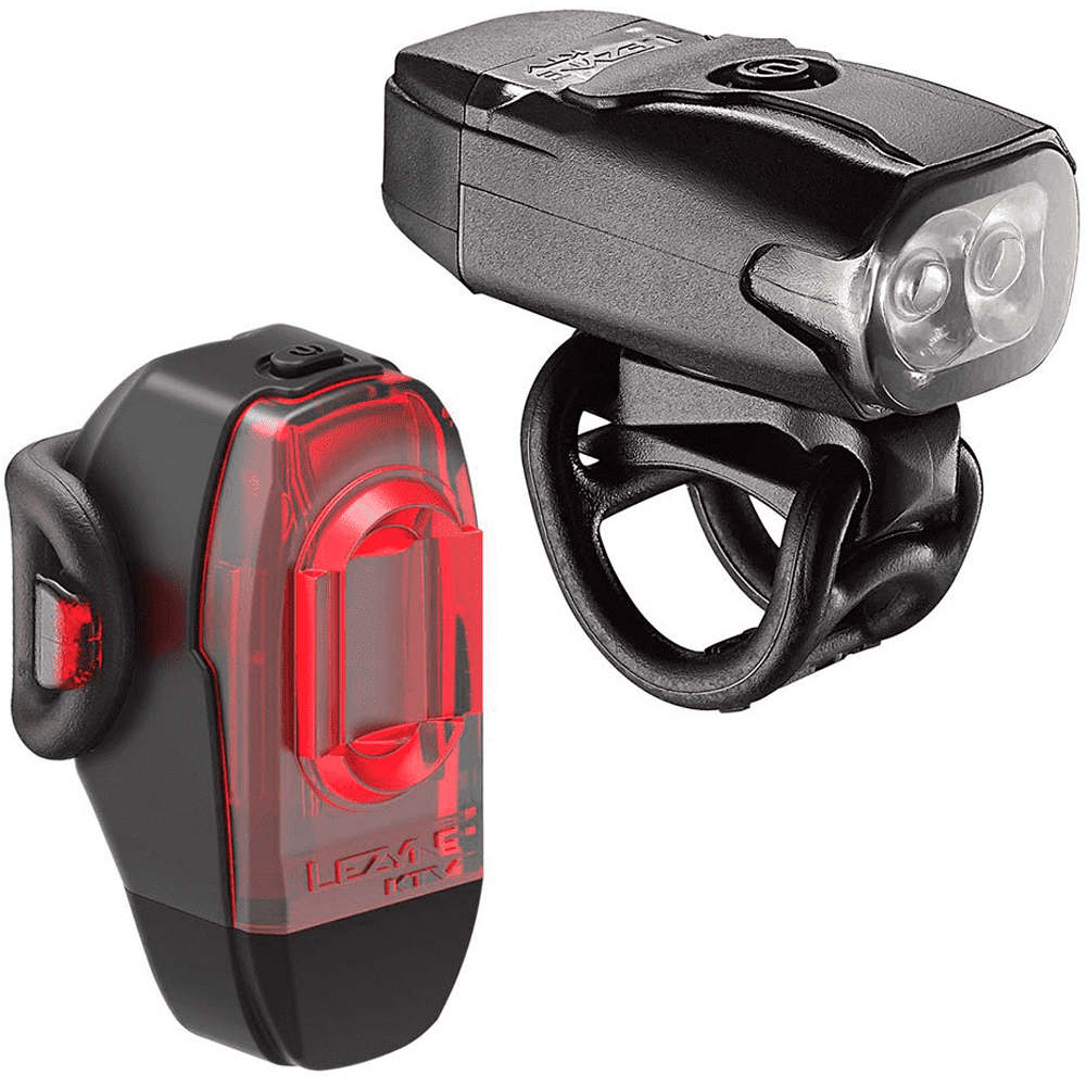 Lezyne kit luces bicicleta KTV DRIVE PAIR BLACK USB vista frontal