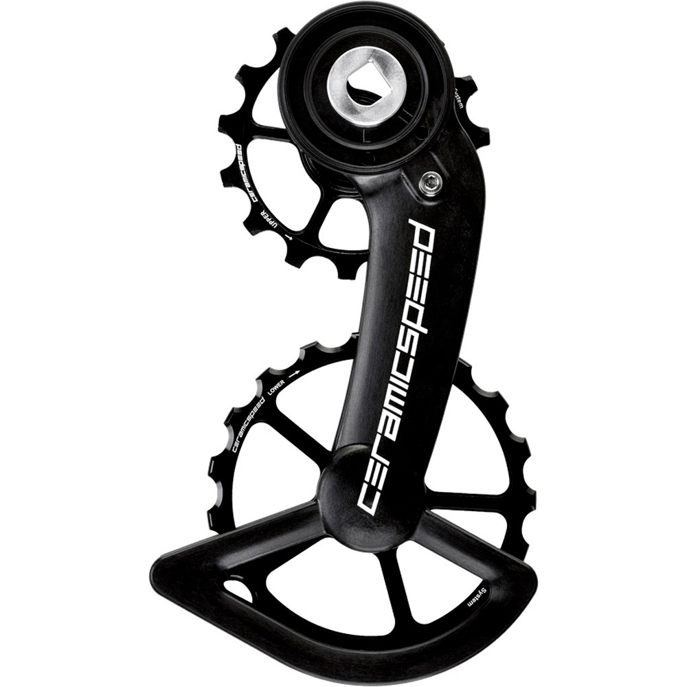 Ceramic Speed cambio trasero OSPW SRAM RED/FORCE AXS BLACK COATED vista frontal