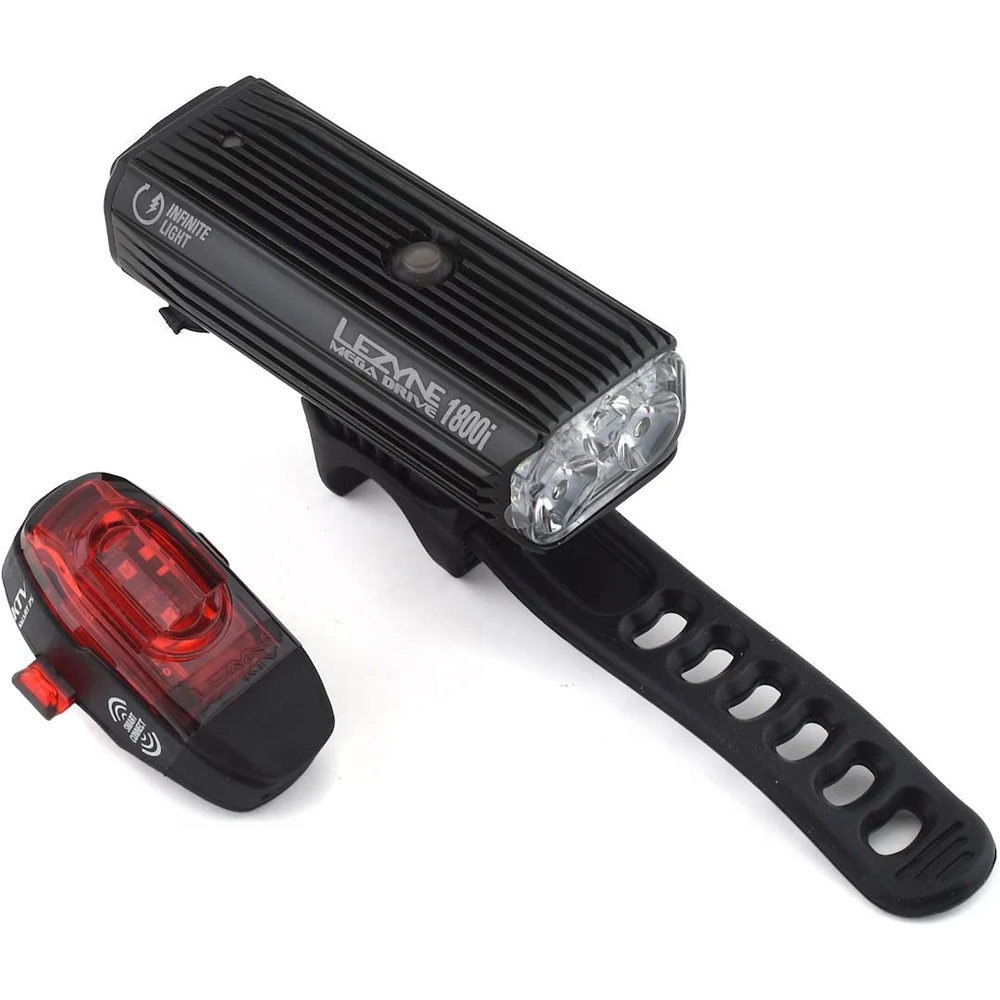 Lezyne kit luces bicicleta MEGA DRIVE 1800i LOADED PRO vista frontal