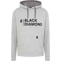 Black Diamond camiseta montaña manga larga hombre M STACKED LOGO HOODY GR vista frontal