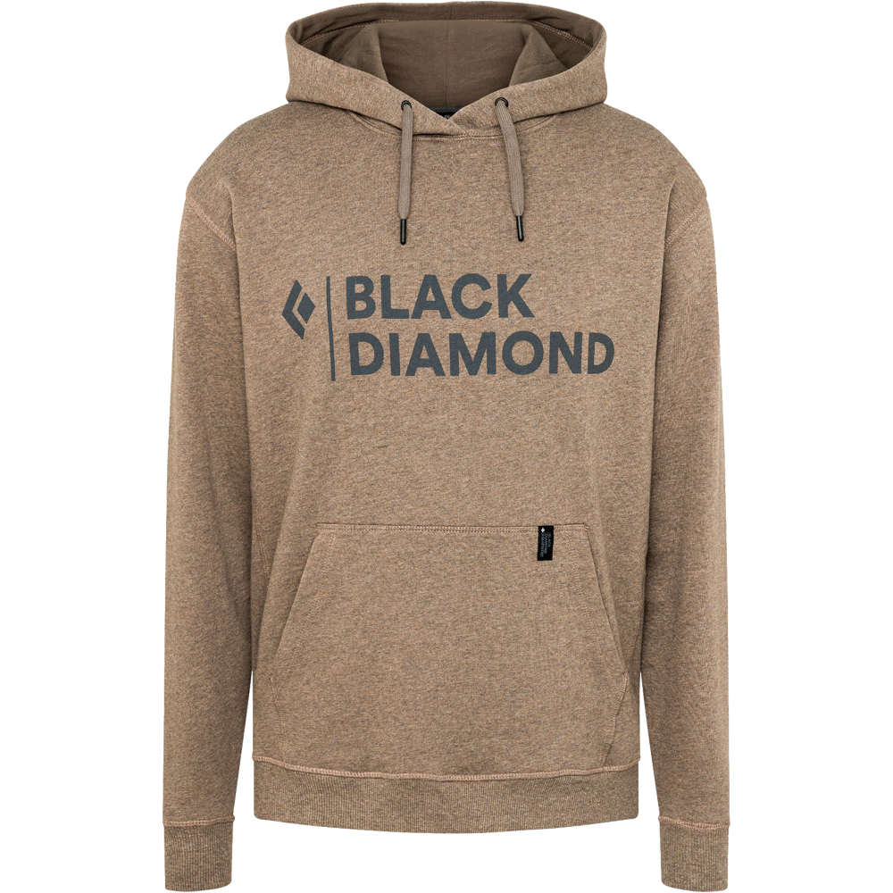 Black Diamond camiseta montaña manga larga hombre M STACKED LOGO HOODY MA vista frontal