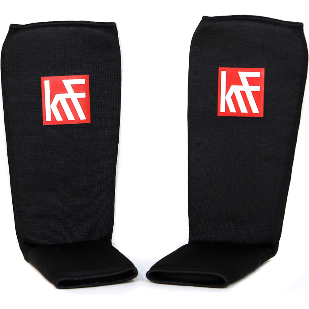 Krf espinilleras artes marciales ESPINILLERA C/ EMPEINE NYLON NEGRA vista frontal