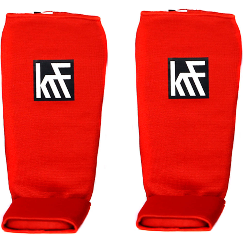 Krf espinilleras artes marciales ESPINILLERA C/ EMPEINE NYLON ROJO vista frontal