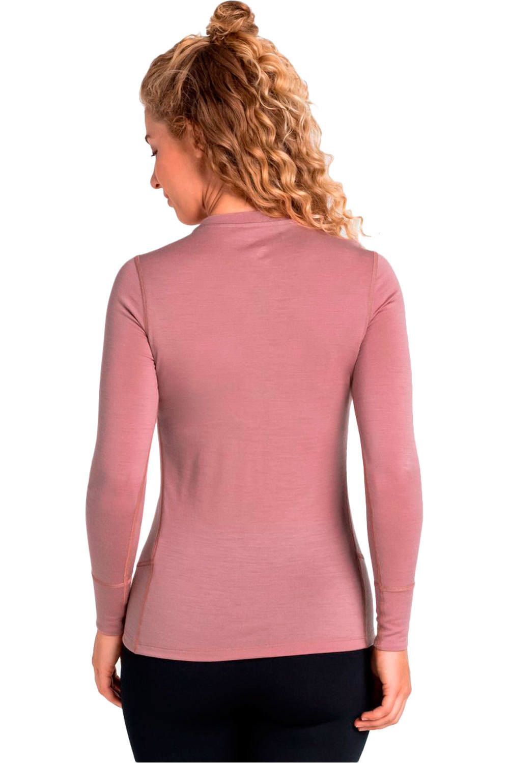 Odlo camiseta térmica manga larga mujer BL TOP Crew neck l/s NATURAL 100% MERINO vista trasera