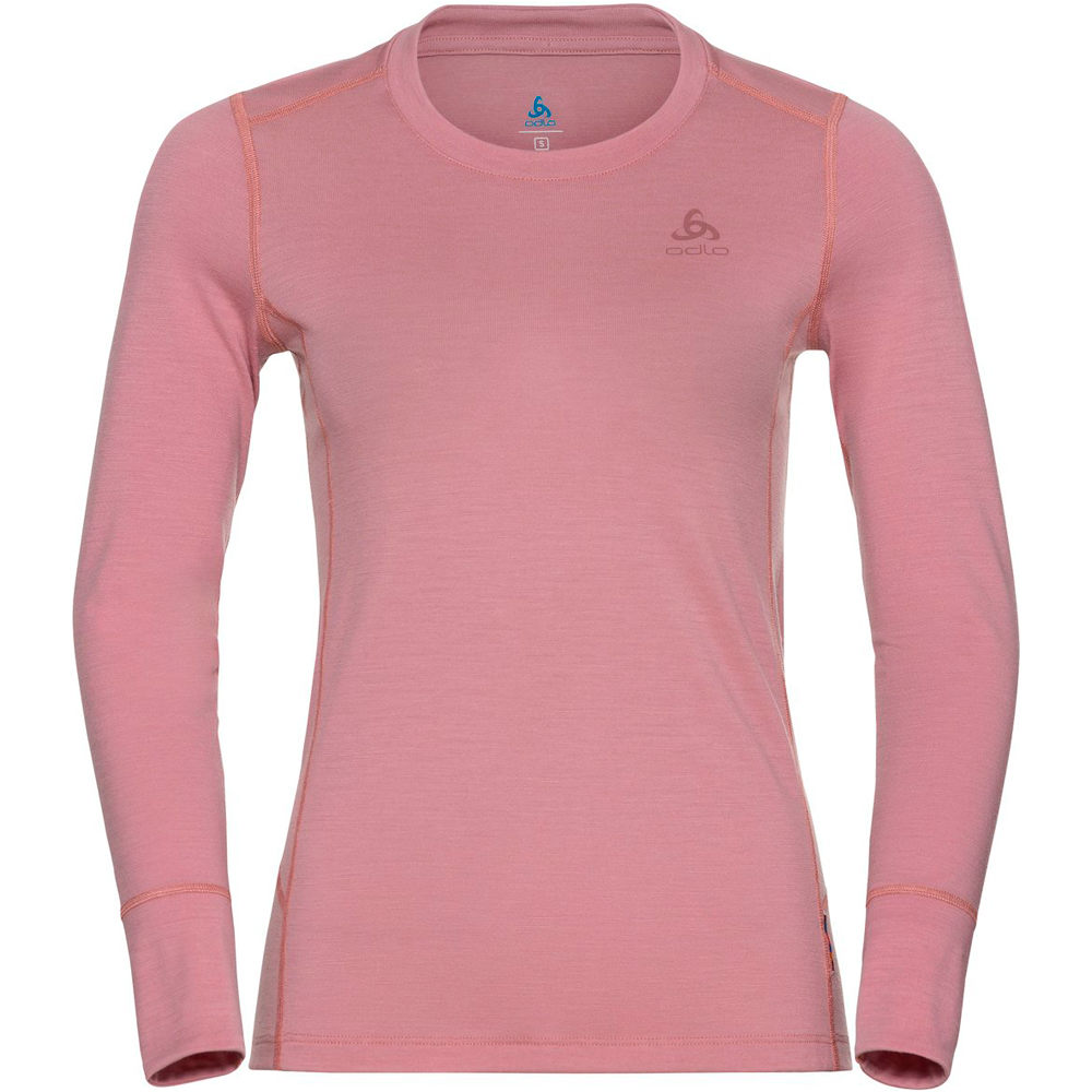 Odlo camiseta térmica manga larga mujer BL TOP Crew neck l/s NATURAL 100% MERINO vista detalle