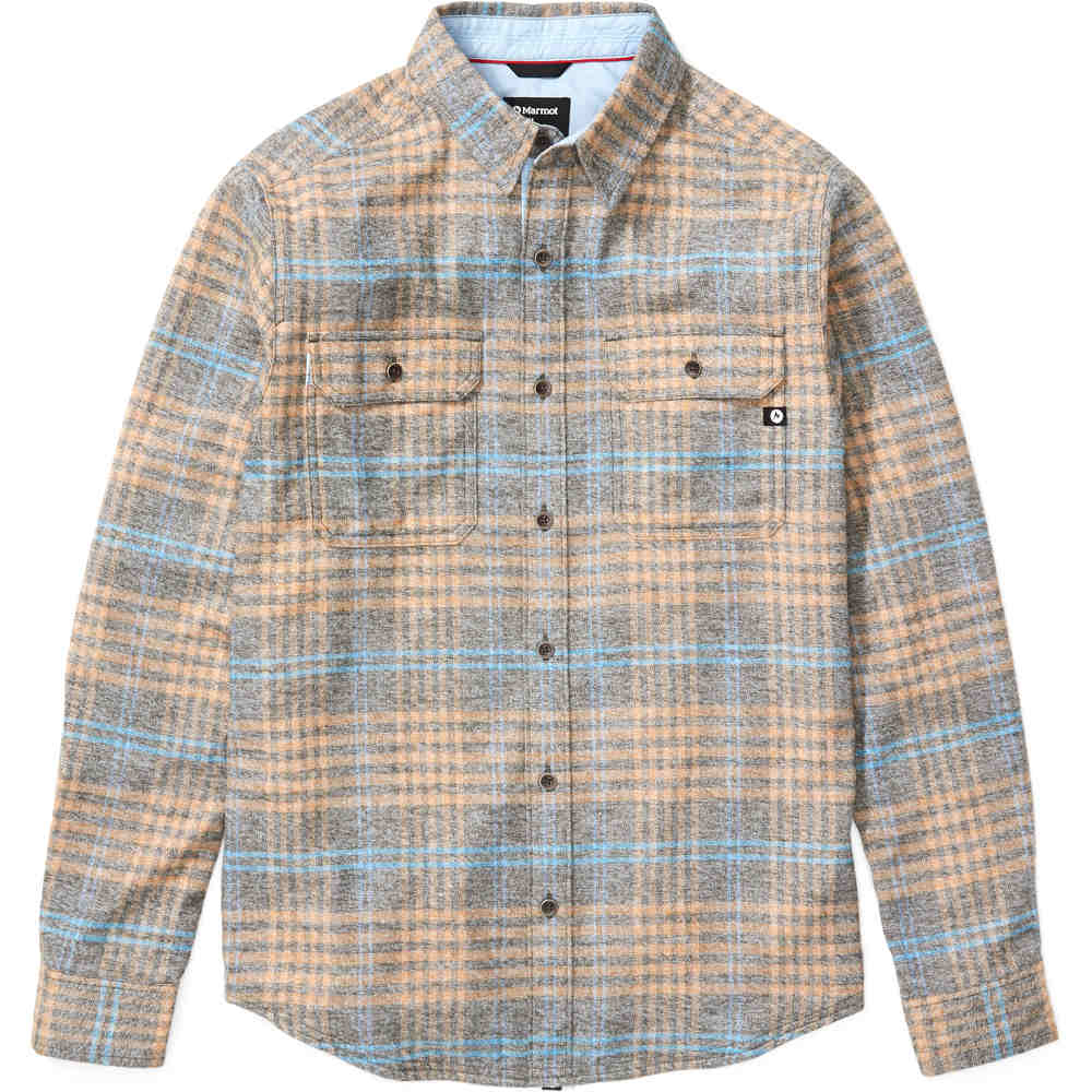 Marmot camisa montaña manga larga hombre Jasper Midweight Flannel LS vista frontal