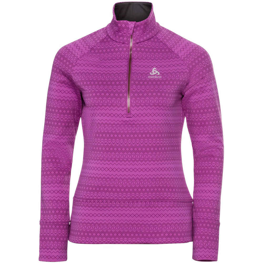 Odlo forro polar mujer Midlayer 1/2 zip SILVRETTA CERAMIWARM vista frontal