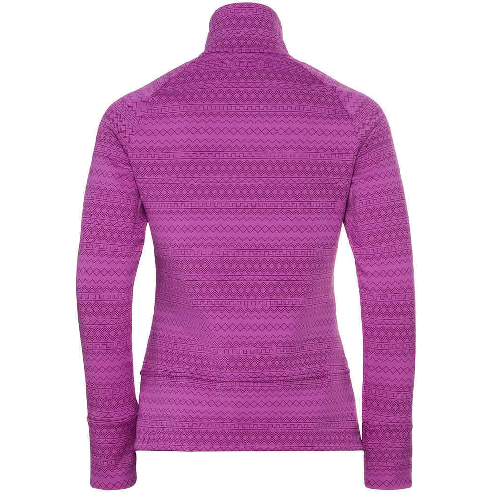 Odlo forro polar mujer Midlayer 1/2 zip SILVRETTA CERAMIWARM vista trasera