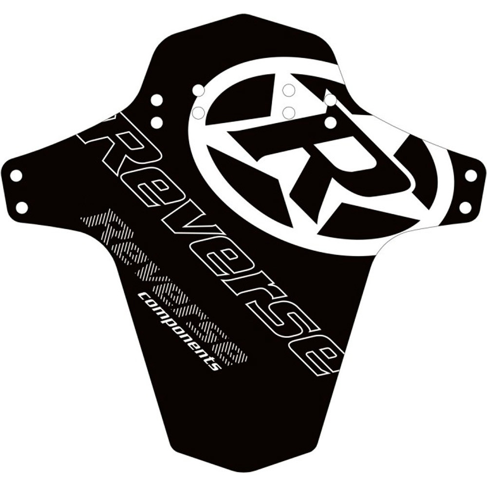 Reverse guardabarros bicicleta Mudfender - Reverse Logo (NEGRO/BLANCO) vista frontal