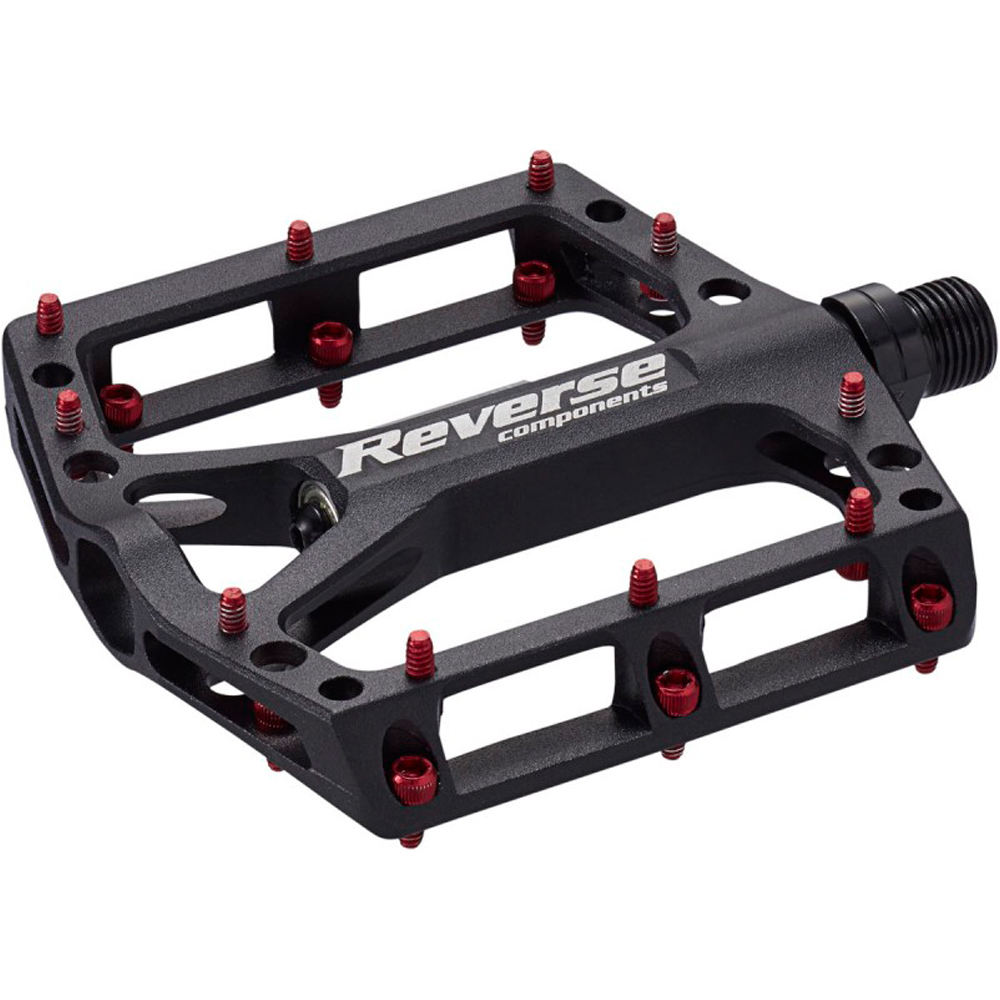 Reverse pedales plataforma Pedal  ONE (NEGRO/ROJO) vista frontal