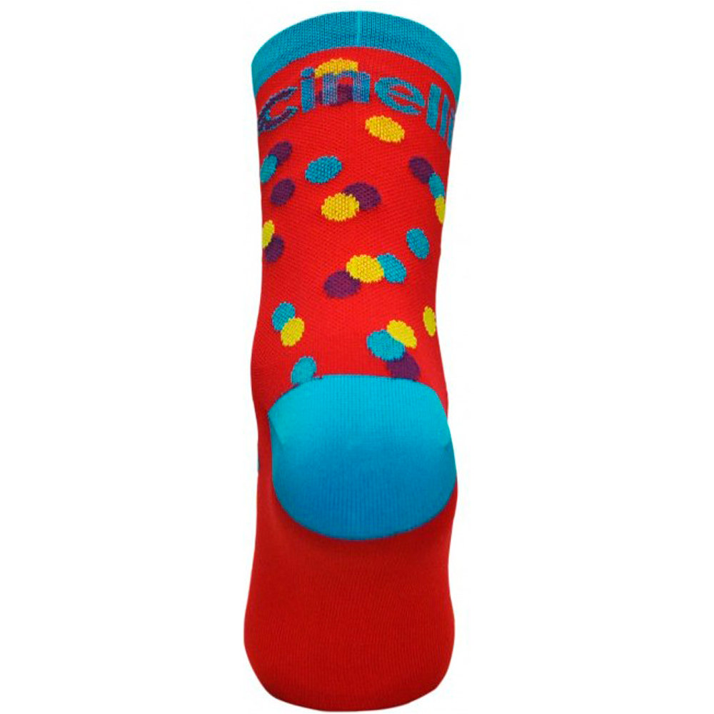 Cinelli calcetines ciclismo CALEIDO DOTS SOCKS vista trasera