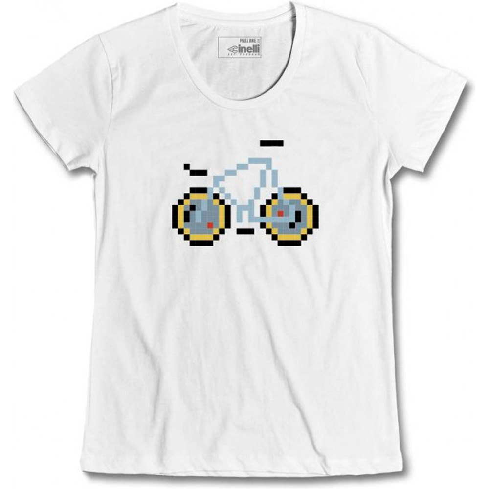 Cinelli camiseta ciclismo mujer PIXEL BIKE  LASER  LADY T-SHIRT vista frontal