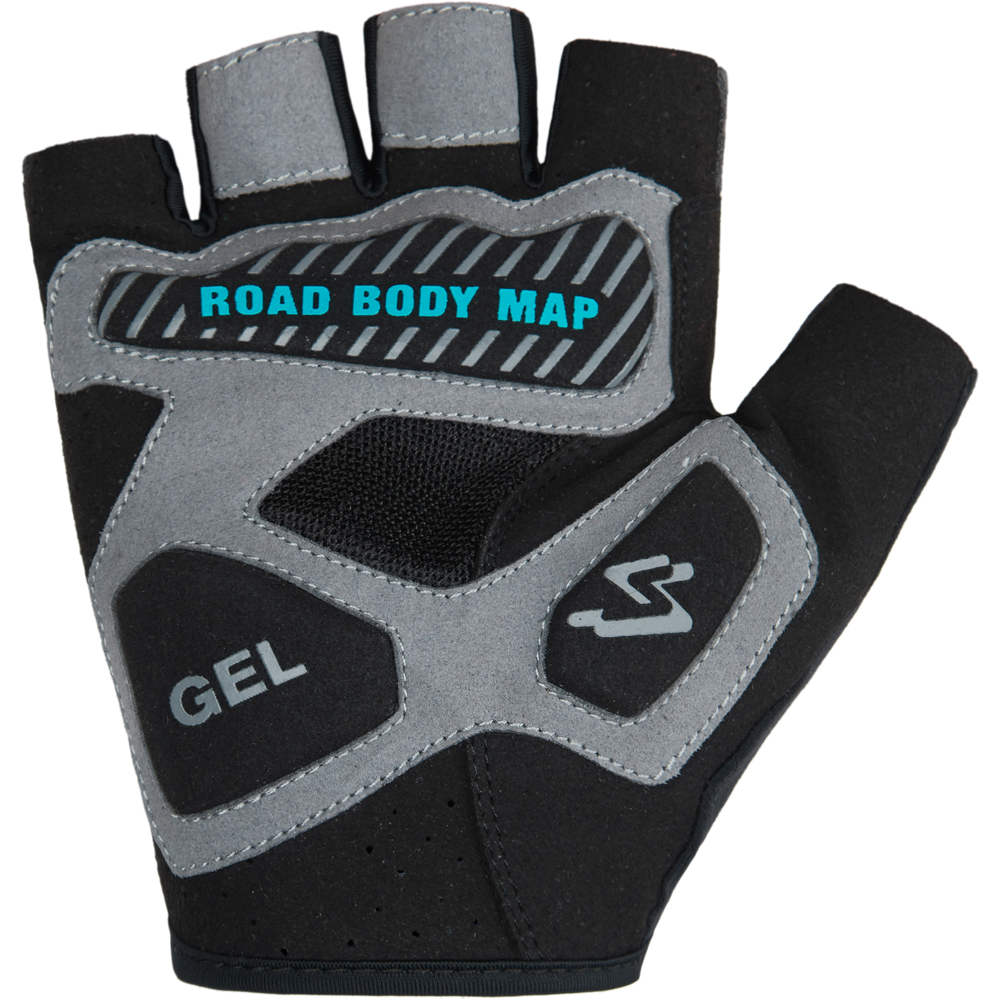 Spiuk guantes cortos ciclismo GUANTE CORTO TOP TEN MTB UNISEX GRIS vista trasera