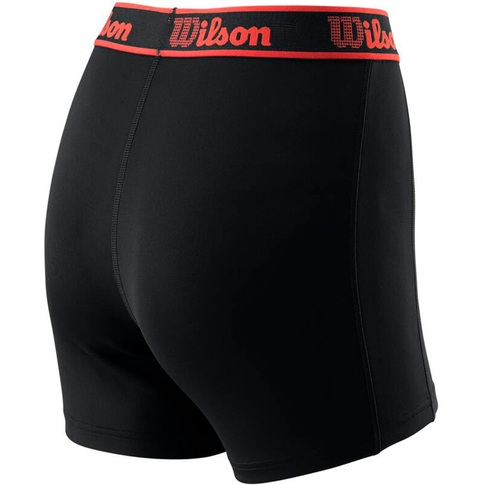 Wilson pantalon largo tenis mujer W COMPRESSION BASE 2.5 SHORT vista trasera
