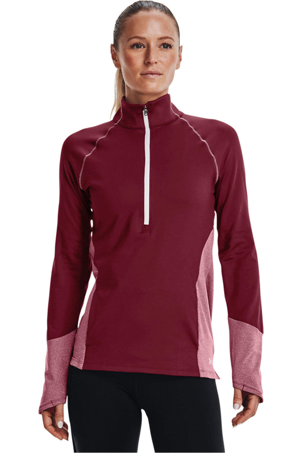 Under Armour sudaderas deportivas mujer UA ColdGear 1/2 Zip vista frontal