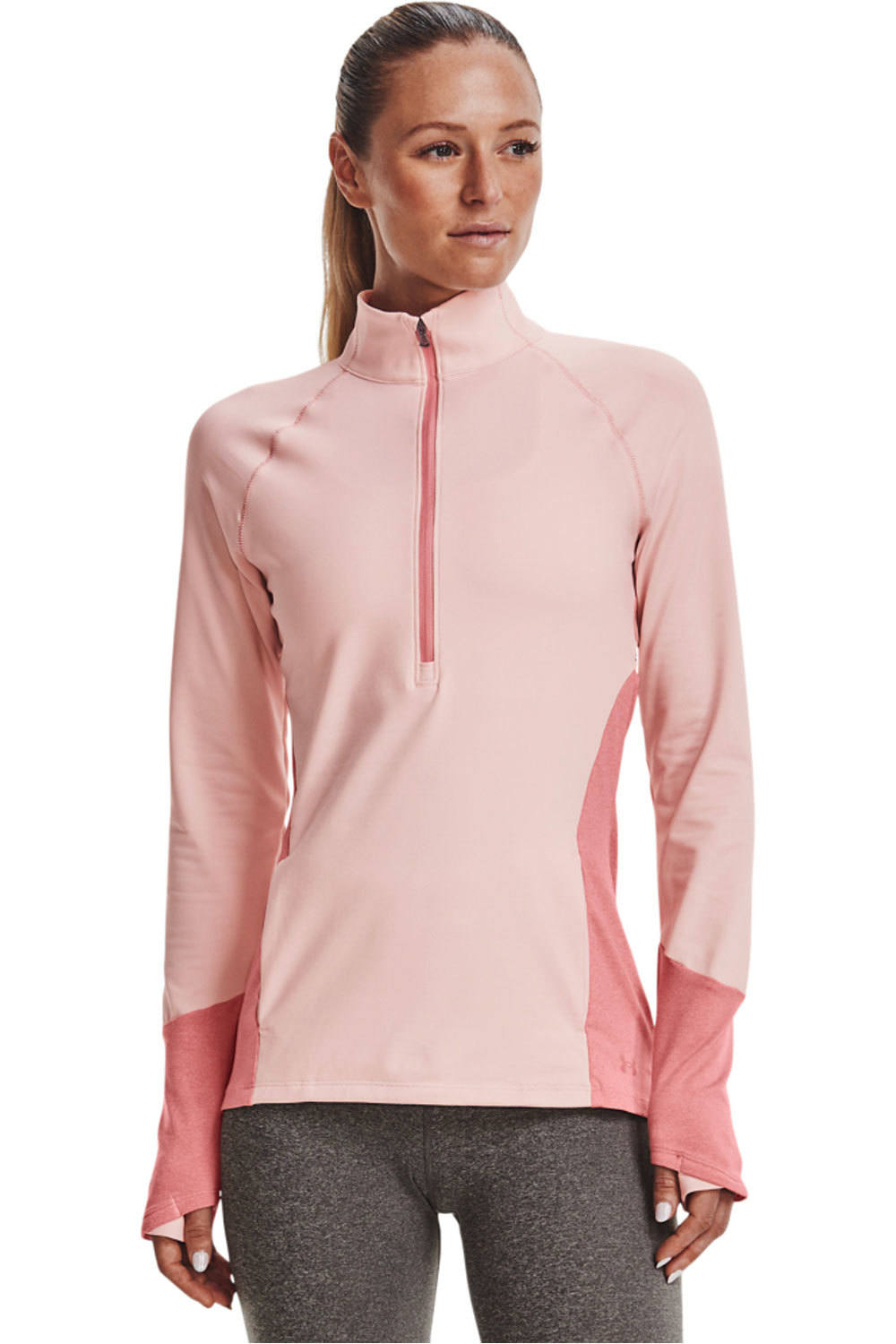 Under Armour sudaderas deportivas mujer UA ColdGear 1/2 Zip vista frontal