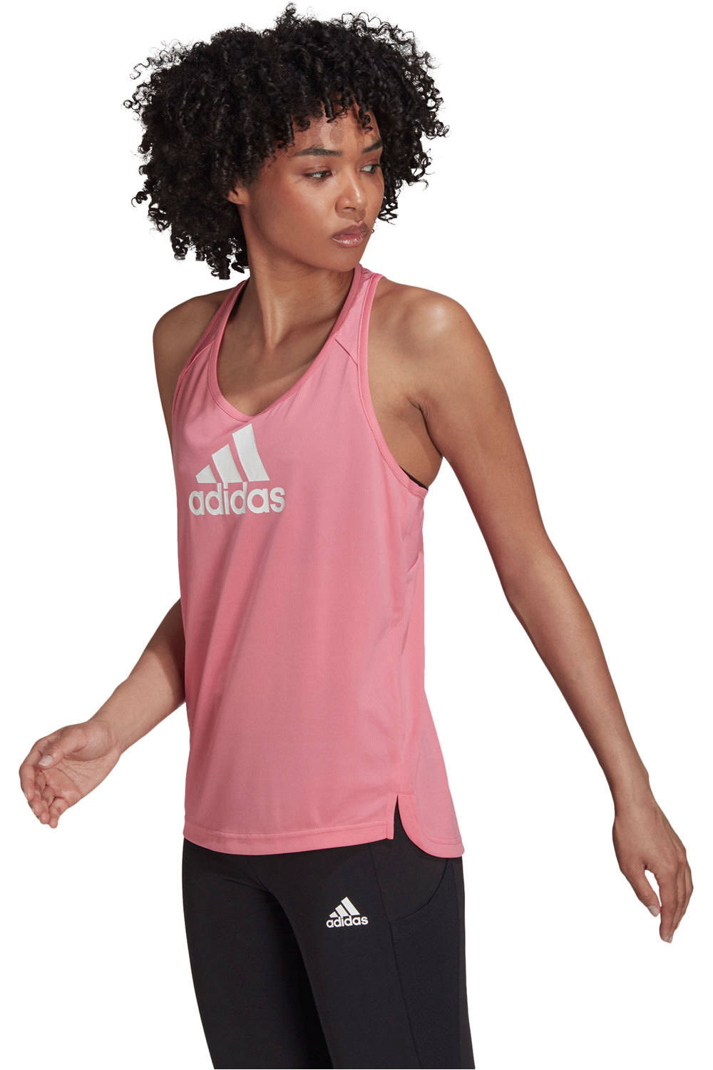 adidas camiseta tirantes fitness mujer W BL TK vista frontal