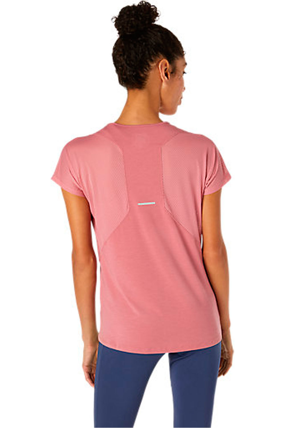 Asics camiseta entrenamiento manga corta mujer V-NECK SS TOP vista trasera