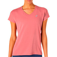 Asics camiseta entrenamiento manga corta mujer V-NECK SS TOP vista detalle