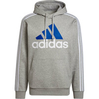 adidas sudadera hombre Essentials Fleece Logo 3 bandas con capucha 04