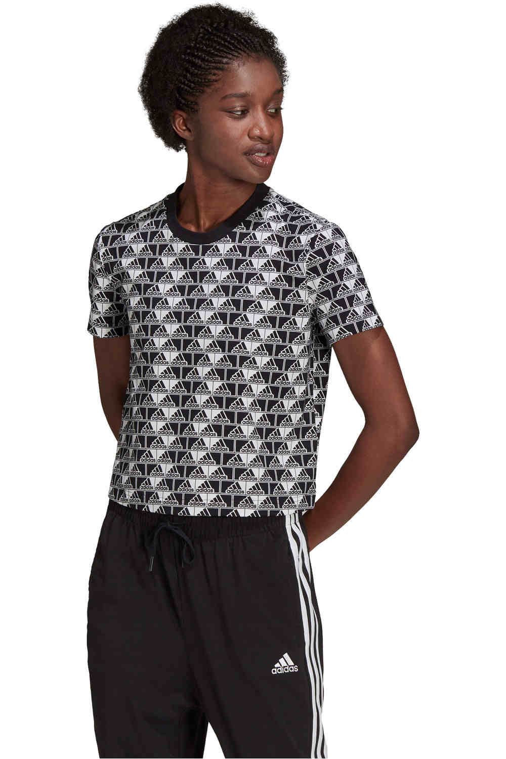 adidas brand love cropped camiseta manga corta mujer