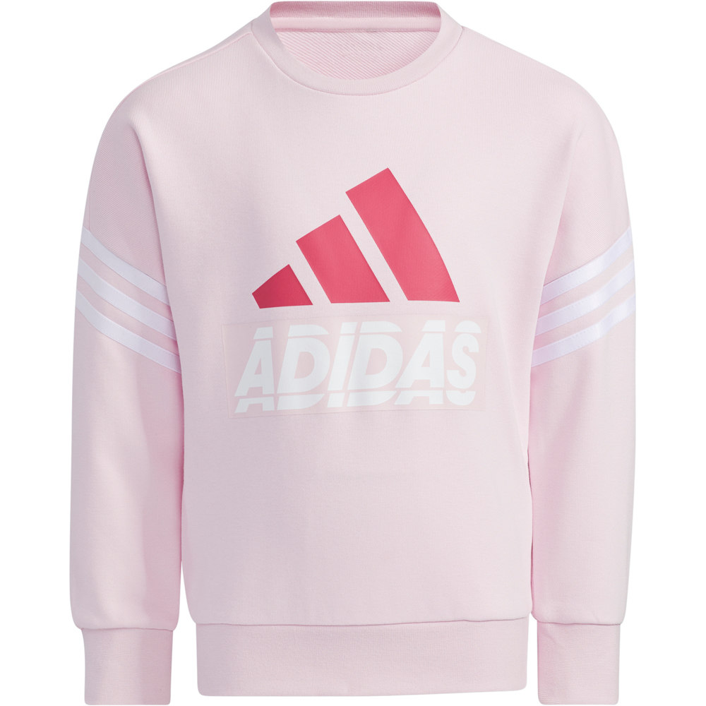 adidas sudadera junior niña LK GFX CREW vista frontal