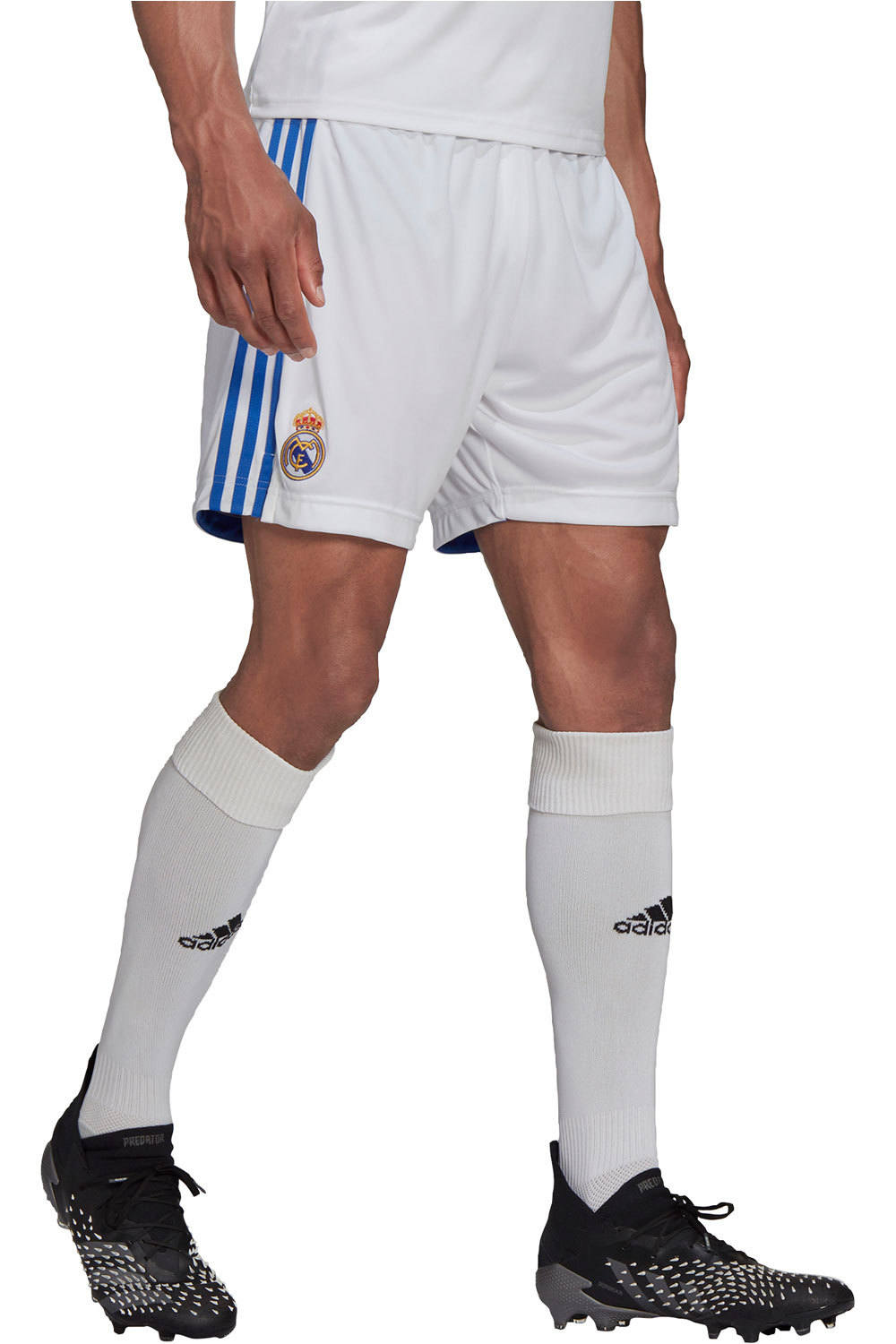 adidas pantalones fútbol oficiales R.MADRID 22 H SHO BL vista frontal