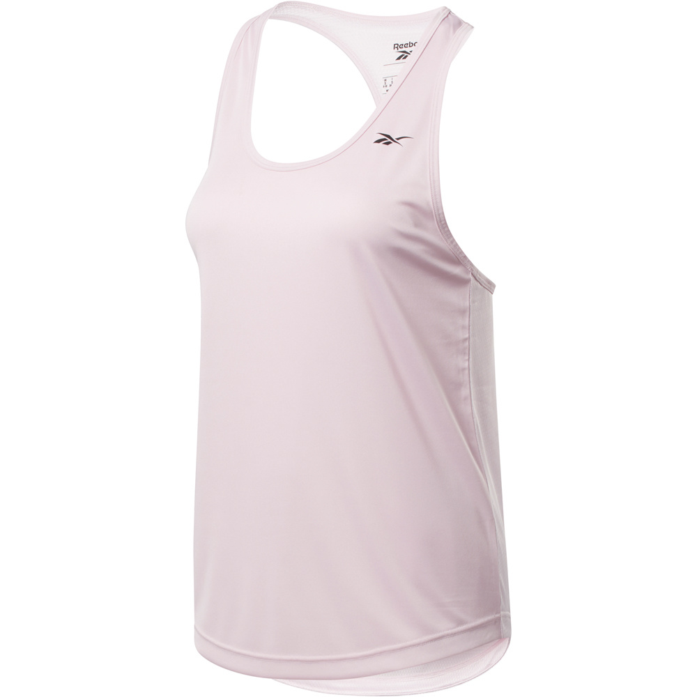 Reebok camiseta tirantes fitness mujer US PERFORM MESH TAN vista frontal