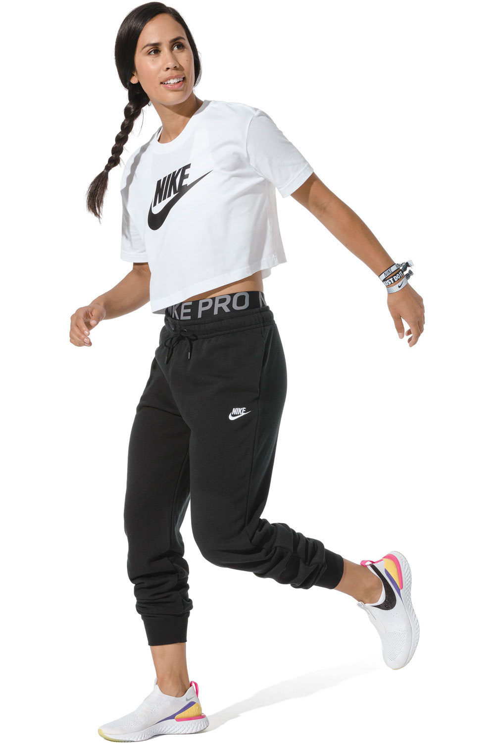 Nike pantalón mujer W NSW ESSNTL FLC MR PNT RG vista frontal