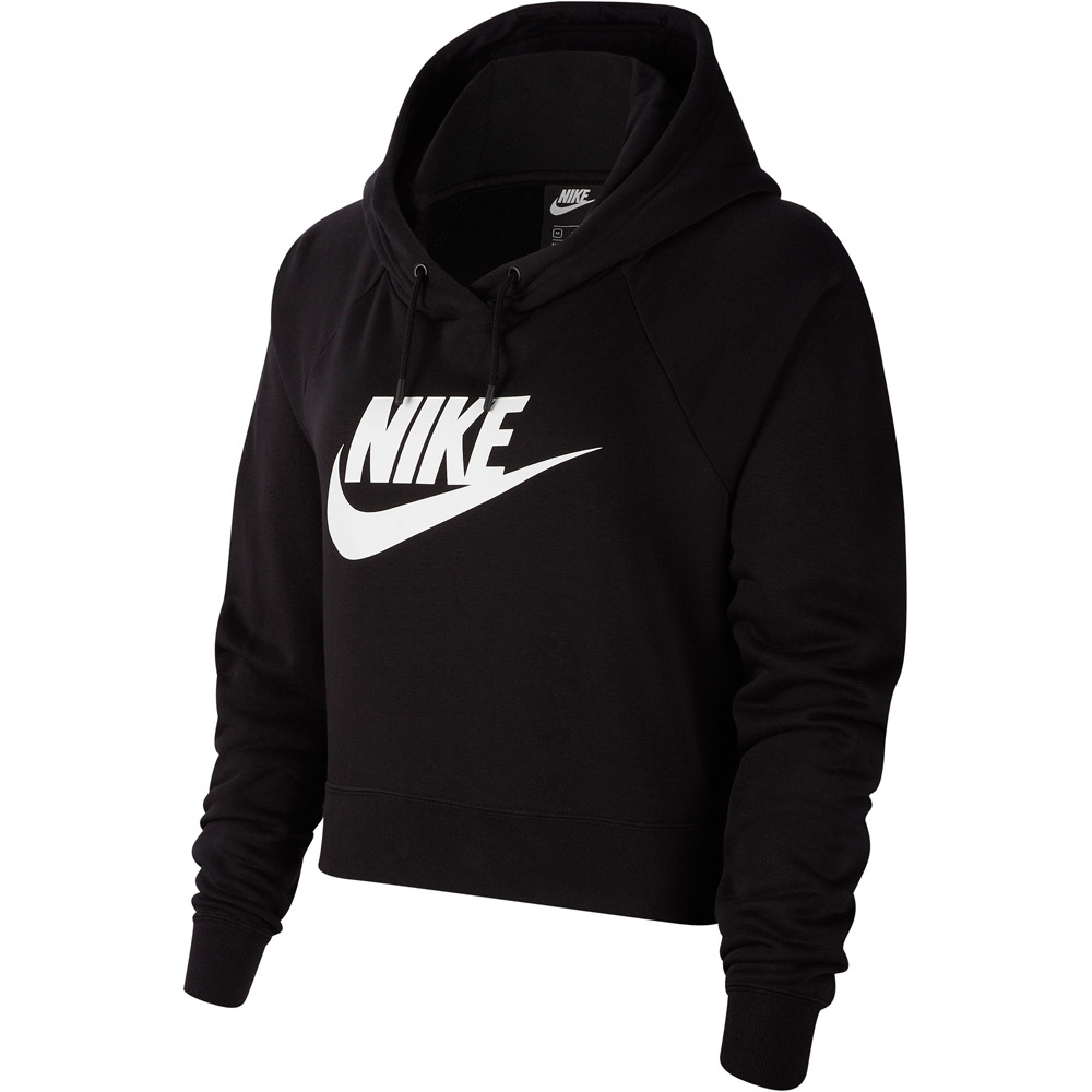 Nike sudadera mujer W NSW ESSNTL FLC GX CROP HDY vista frontal