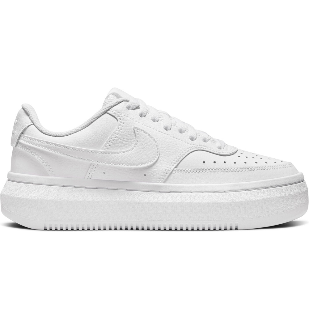 Court vision alta zapatilla moda mujer Blanco (42)