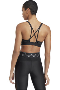 Reebok sujetadores deportivos S Lux Strappy Bra vista trasera