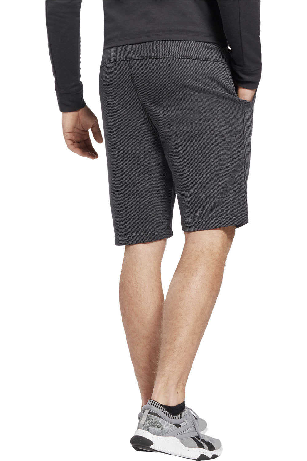 Reebok pantalón corto fitness hombre TE MELANGE SHORT vista trasera