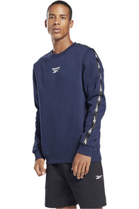 Reebok sudaderas deportivas hombre TE Tape Crew vista frontal