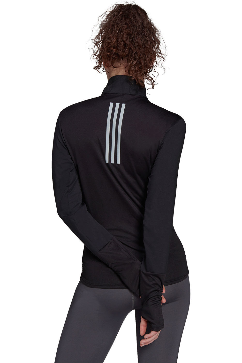 adidas camiseta técnica manga larga mujer OTR 1/2 ZIP W vista trasera