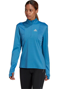 adidas camiseta técnica manga larga mujer OTR 1/2 ZIP W vista frontal