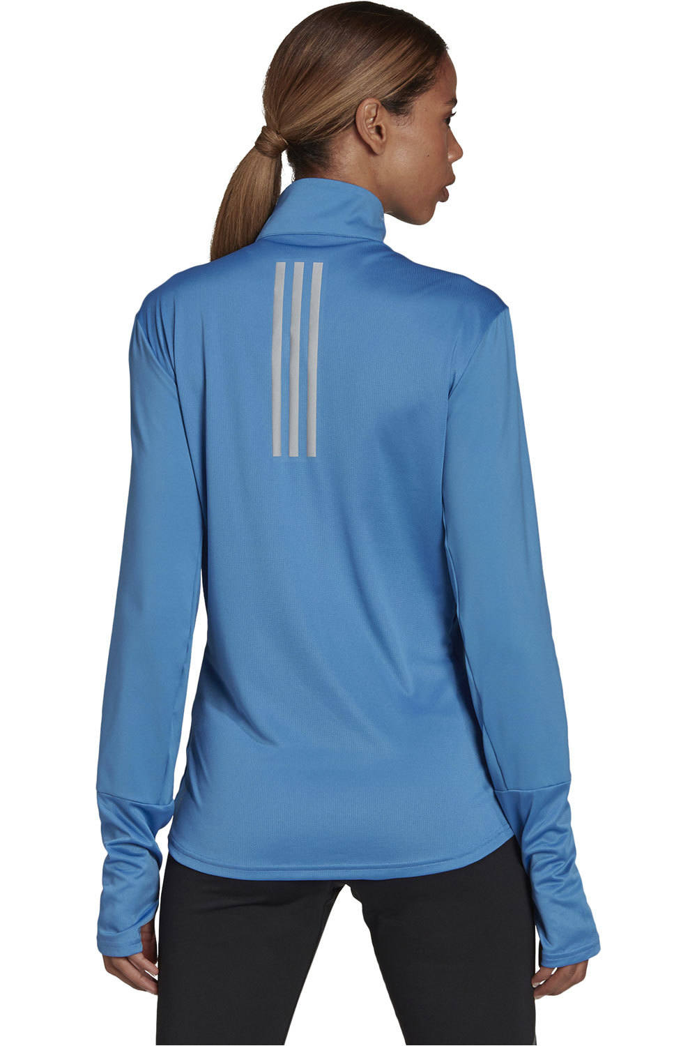 adidas camiseta técnica manga larga mujer OTR 1/2 ZIP W vista trasera