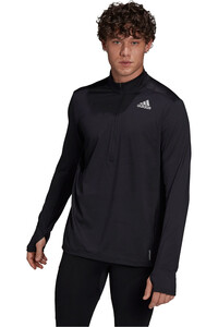 adidas camiseta técnica manga larga hombre Own The Run 1/2 Zip (manga larga) vista frontal