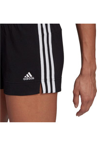 adidas pantalón corto deporte mujer Essentials Slim 3 bandas vista detalle