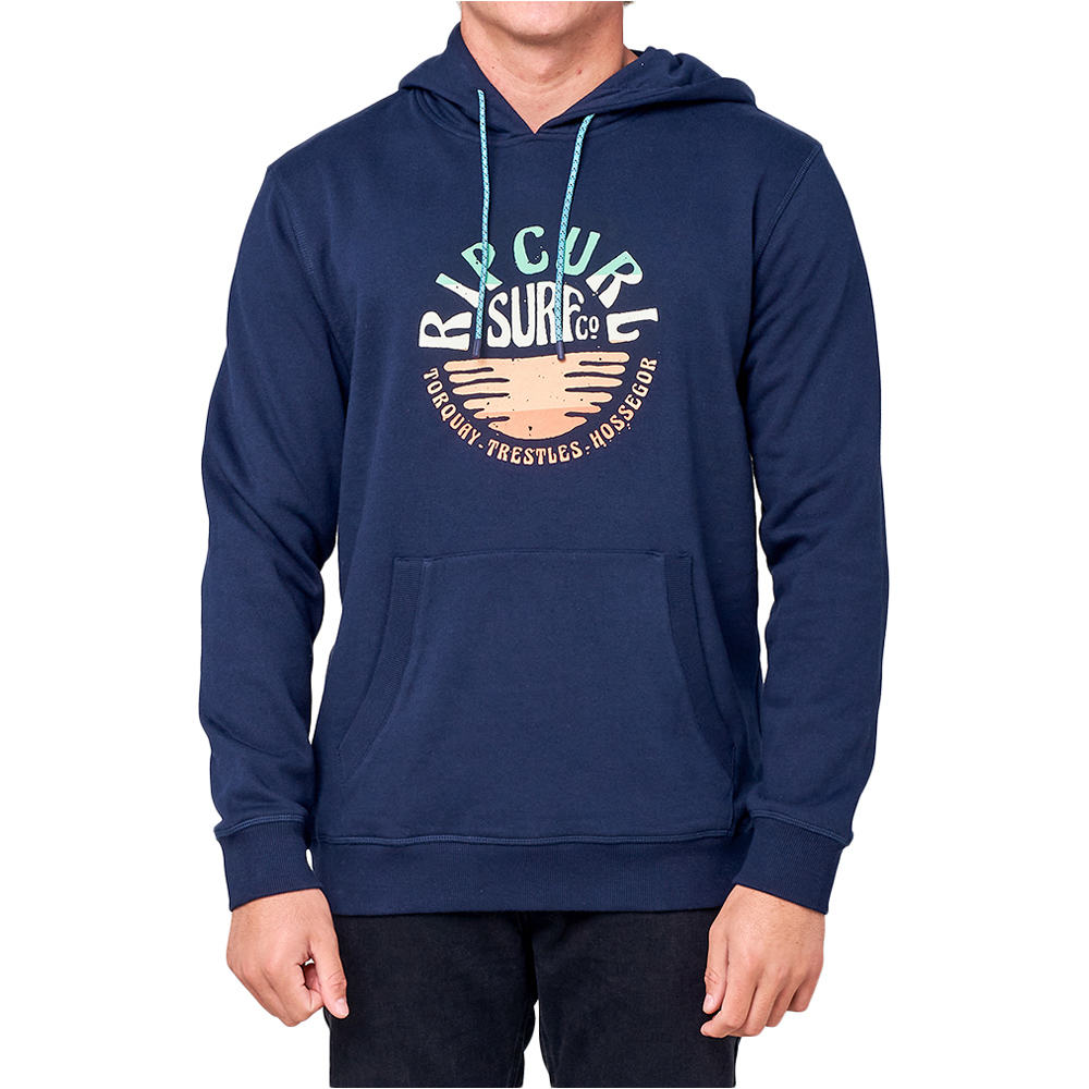 Rip Curl sudadera hombre DOWN THE LINE HOODED POP OVER vista detalle