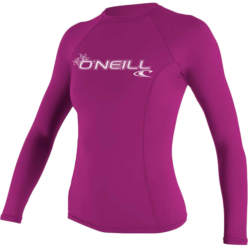 O'Neill lycra surf manga larga hombre Wms Basic Skins L/S Rash Guard vista frontal